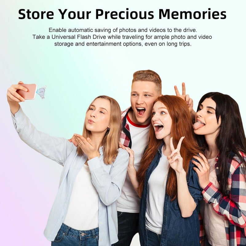 TECHKEY MFi Certified USB 3.0 Flash Drive 128GB for iPhone, 3in1 External Memory Photo Keeper Storage Stick for Picture/Video/Data Saver/Backup, High Speed Thumb/Jump/Hard Drives for iPhone/iPad/Android/PC - Image 3